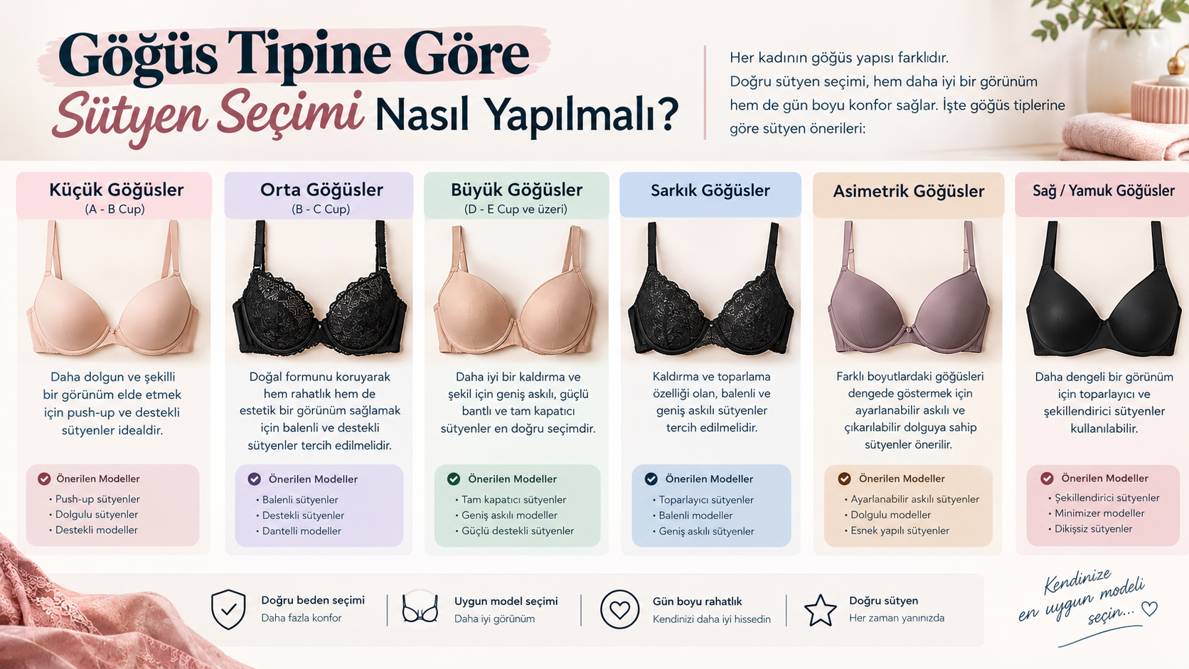 Göğüs Tipine Göre Sütyen Seçimi Nasıl Yapılmalı?