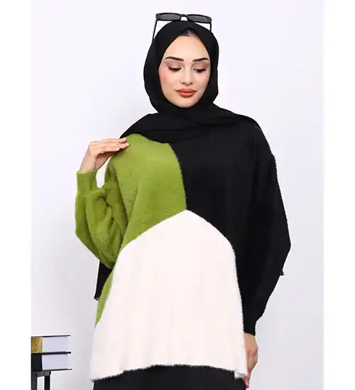 Siyah Bisiklet Yaka Yumoş Triko Kazak