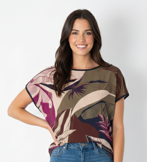 Desenli Kadın Tişört