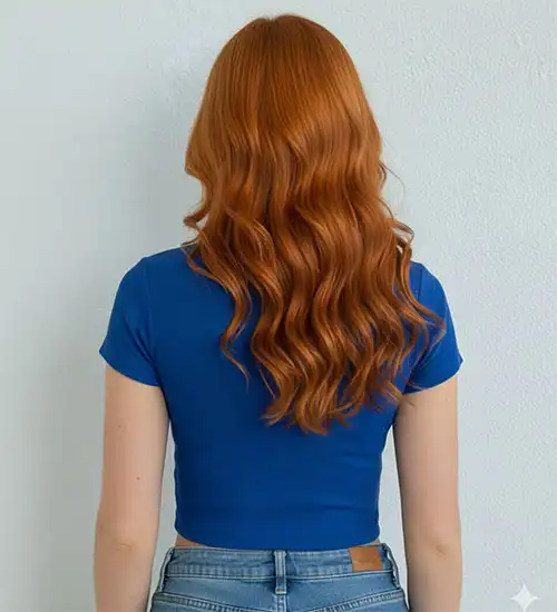 Mavi Damla Pencereli Kaşkorse Crop