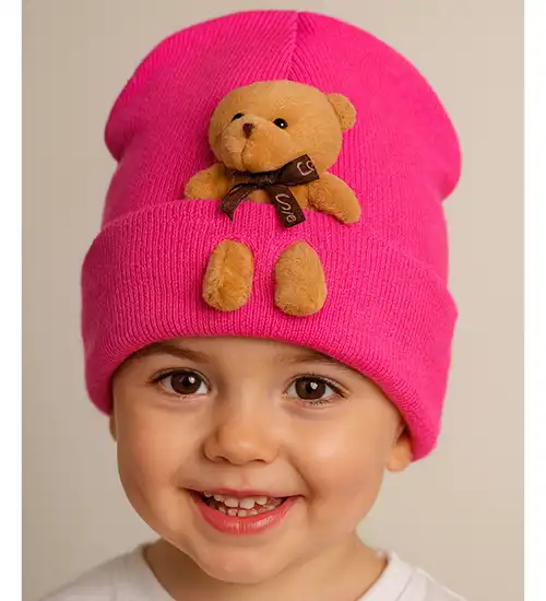 Ayıcıklı Çocuk Şapkası (Renk Belirtin Stok