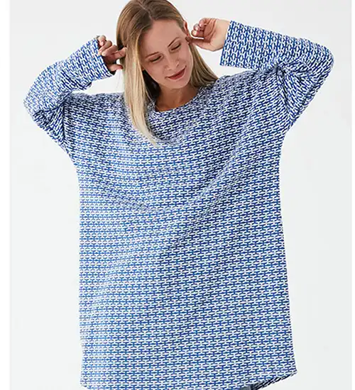 Mavi Salaş Tunik - Pazarinko