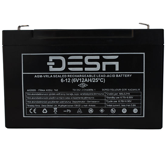 6V 12AH KURU AKÜ 