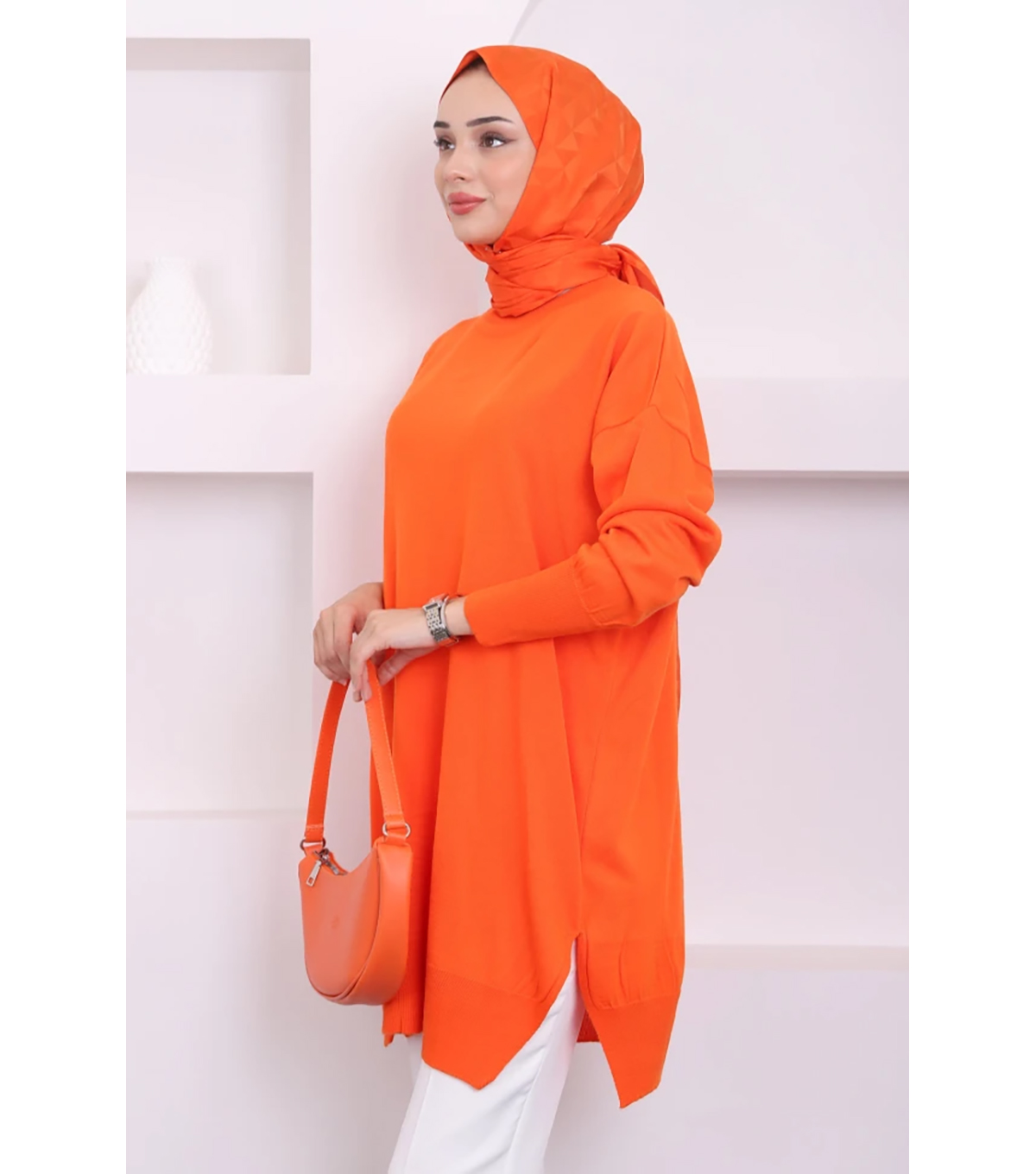 Orange Bisiklet Yaka İnce Merserize Salaş 