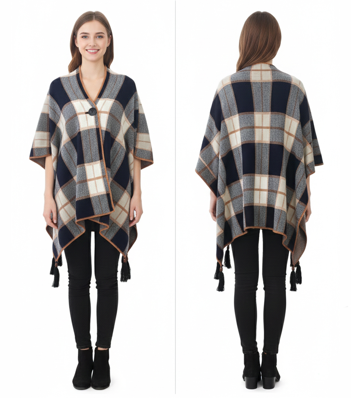 Şık Triko Panço – Zamansız Kadın Kış Kombi