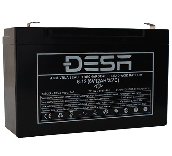 6V 12AH KURU AKÜ 