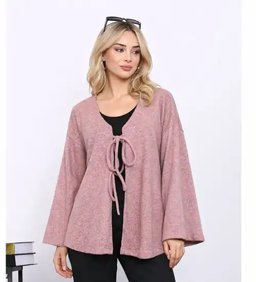 Gül Kurusu Ön Bağlamalı Yumoş Kimono