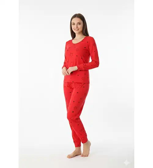 Kırmızı Pijama Takımı