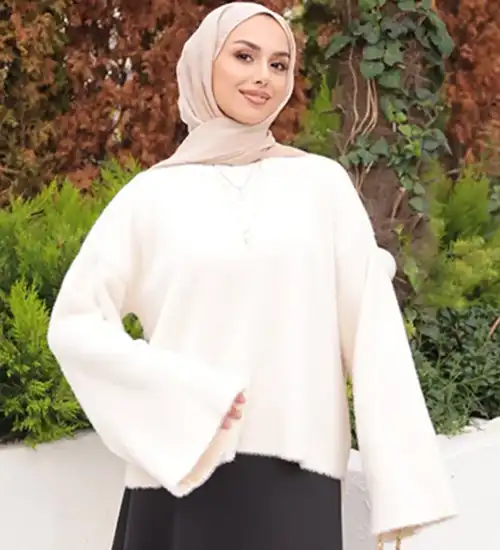 Oversize Angora Yumoş Triko Kazak